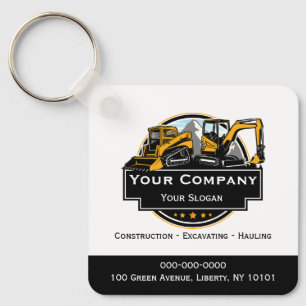 Professional Heavy Equipment Construction Company Key Ring