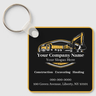 Professional Heavy Equipment Construction Company Key Ring