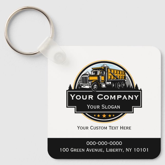 Professional Heavy Equipment Construction Company  Key Ring (Front)