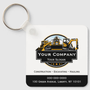Professional Heavy Equipment Construction Company Key Ring