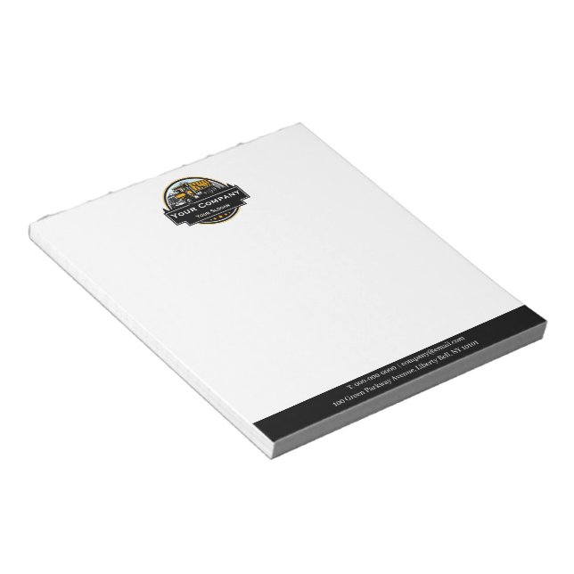 Professional Heavy Equipment Construction Company  Notepad (Angled)
