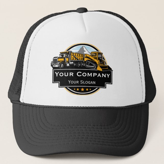 Professional Heavy Equipment Construction Company  Trucker Hat (Front)