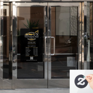 Professional Heavy Equipment Construction Company Window Cling