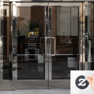 Professional Heavy Equipment Construction Company  Window Cling