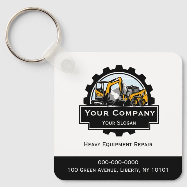 Professional Heavy Equipment Repair Company  Key Ring (Front)