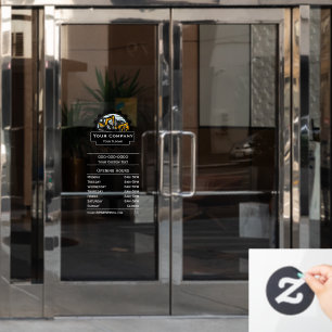 Professional Heavy Equipment Repair Company Window Cling
