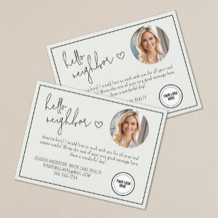 Professional Hello Neighbour Real Estate Postcard