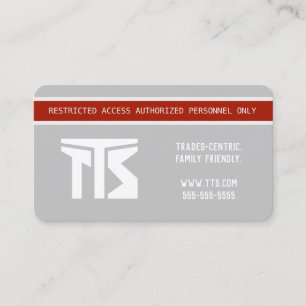 Professional High Risk Trades and Industries Business Card
