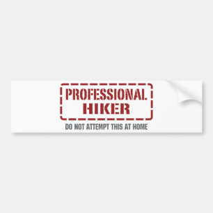 Professional Hiker Bumper Sticker