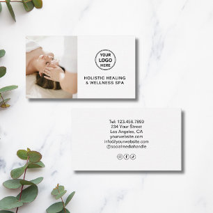 Professional Holistic Health Therapist White Business Card