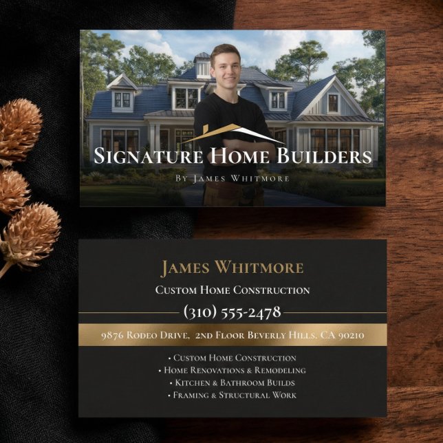 Professional Home Builder Contractor Photo Qr Code Business Card (Professional Home Builder Contractor Photo Qr Code Business Card)