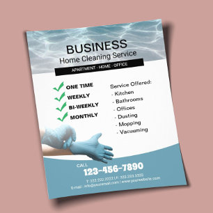 Professional Home Cleaning House Keeping Blue Flyer