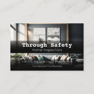 Professional Home Inspection Inspector Services Business Card