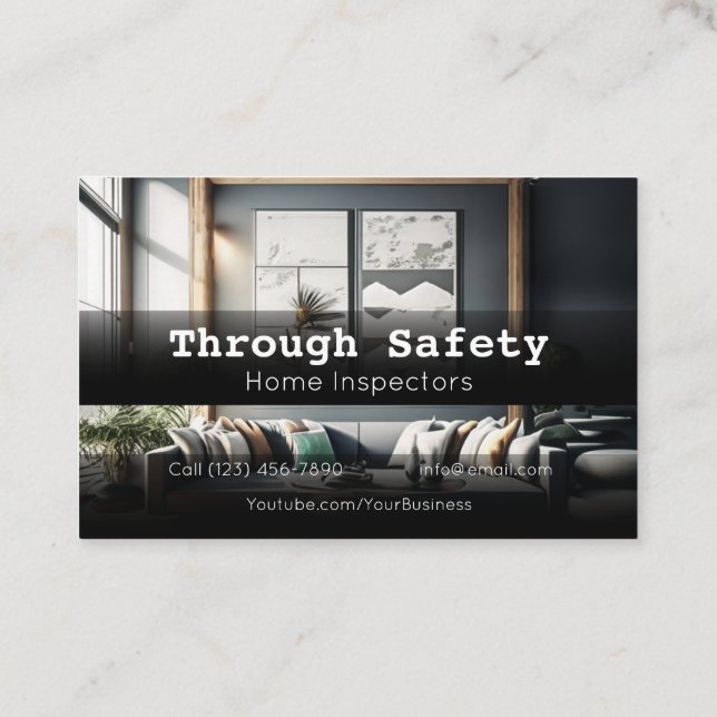 Professional Home Inspection Inspector Services Business Card (Back)