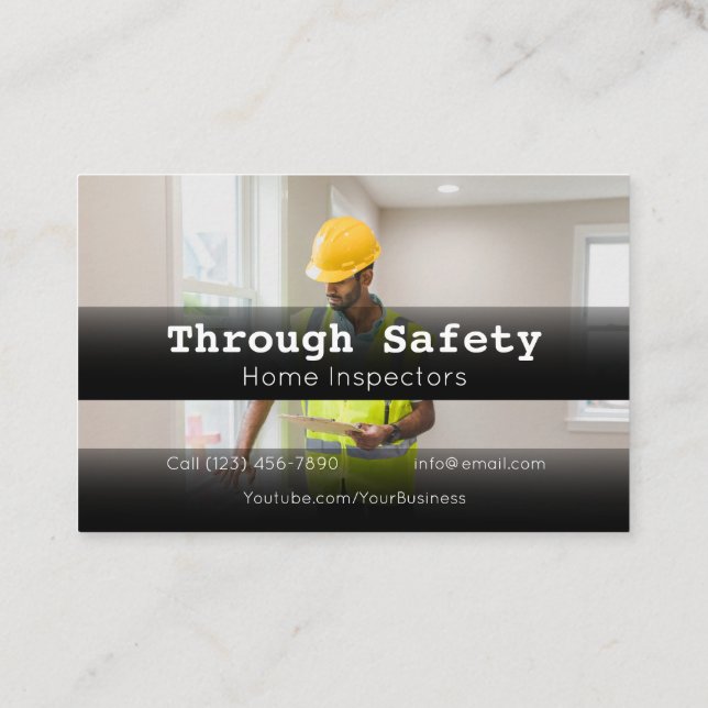 Professional Home Inspection Inspector Services Business Card (Back)