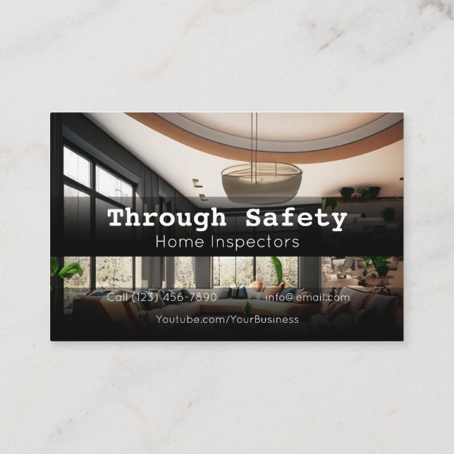 Professional Home Inspection Inspector Services Business Card (Back)