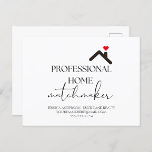 Professional Home Matchmaker Real Estate Postcard