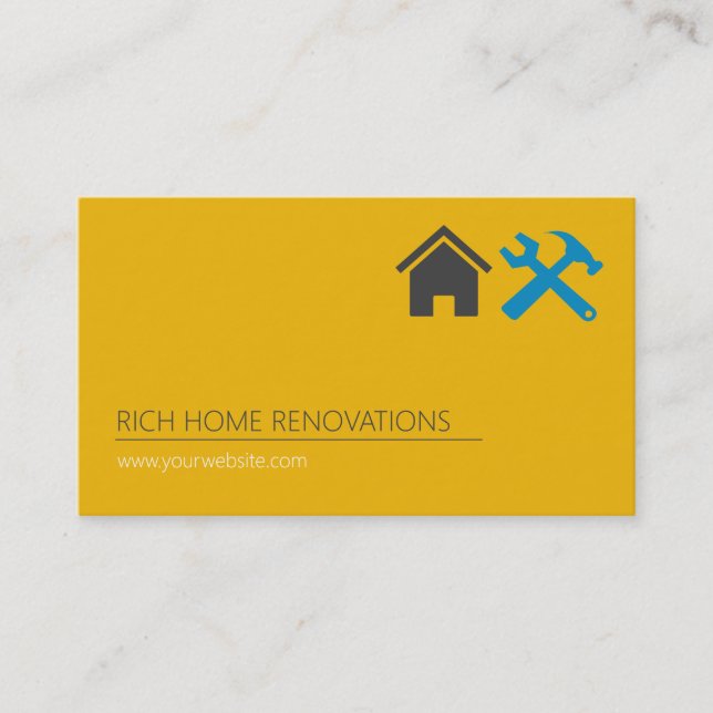 Professional Home Renovation Business Card (Front)