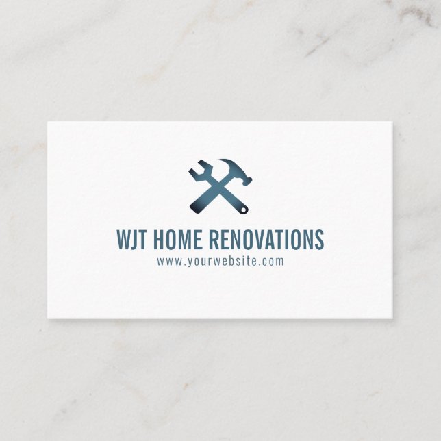 Professional Home Renovation Business Card (Front)