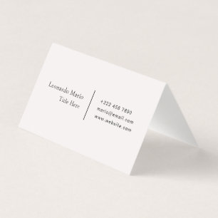 Professional Horizontal Folded Business Card