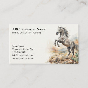Professional horse trainer business card