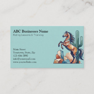 Professional horse trainer business card