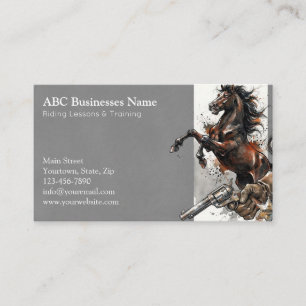 Professional horse trainer business card