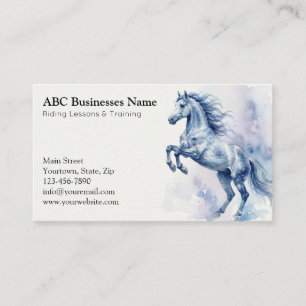 Professional horse trainer business card