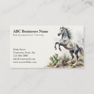 Professional horse trainer business card