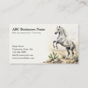 Professional horse trainer business card
