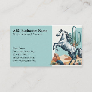 Professional horse trainer business card
