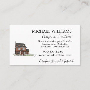 Professional House Caregiver Appointment Card
