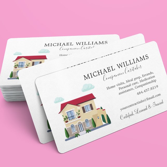 Professional House Caregiver Services Business Car Business Card (Creator Uploaded)