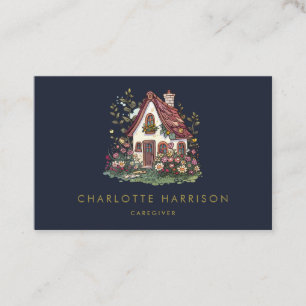 Professional House Caregiver Services Business Card