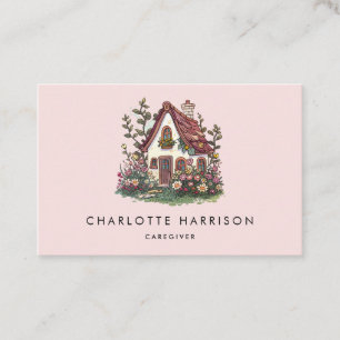 Professional House Caregiver Services Business Card