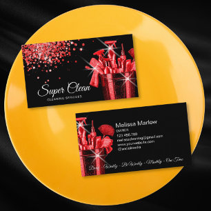 Professional House Cleaning Housekeeping Business Card