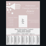 Professional House Cleaning Pink Tear Off Strips  Flyer<br><div class="desc">Modern Flyers for Cleaning Service</div>