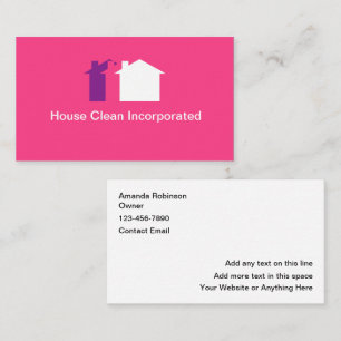 Professional House Cleaning Service Bulk Business Card