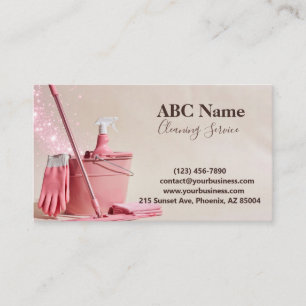 Professional House Cleaning Service Business Card