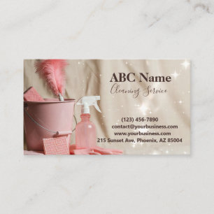 Professional House Cleaning Service Business Card