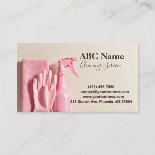 Professional House Cleaning Service Business Card