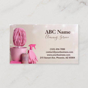 Professional House Cleaning Service Business Card