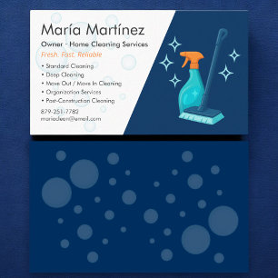 Professional House Cleaning Service Business Card