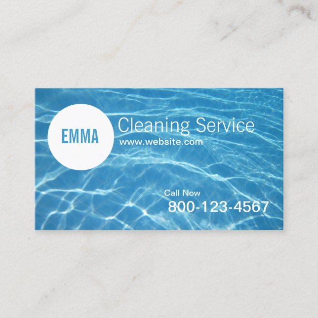 Professional House Cleaning Service Business Card (Front)