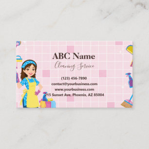 Professional House Cleaning Service Business Card