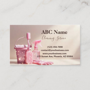 Professional House Cleaning Service Business Card