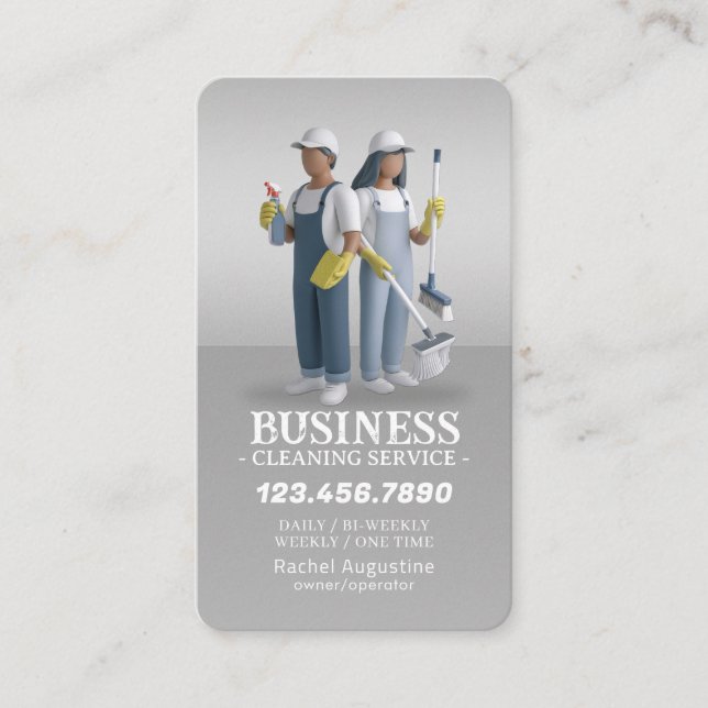 Professional House Cleaning Service Housekeeping Business Card (Front)