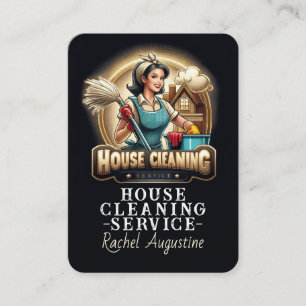 Professional House Cleaning Service Housekeeping Business Card
