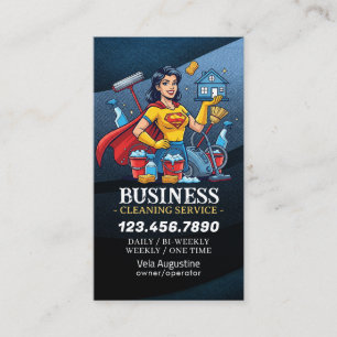 Professional House Cleaning Service Housekeeping Business Card