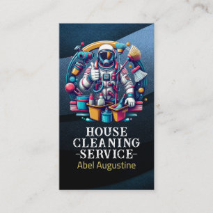 Professional House Cleaning Service Housekeeping Business Card